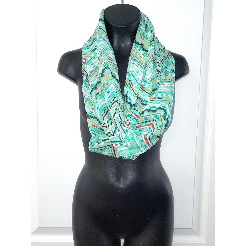 Blue infinity scarf